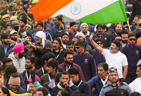 Rahul Gandhi resumes final lap of Bharat Jodo Yatra from Srinagar's Panthachowk 1 2023 1largeimg 1486277273